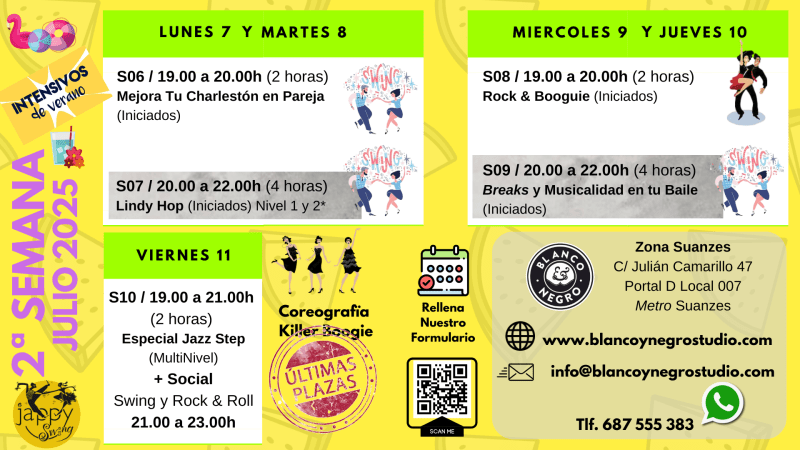 Academias, Clases de Baile y Eventos de Swing, Lindy Hop, Jazz Step, Rock & Roll y West Coast Swing en Madrid (Spain)