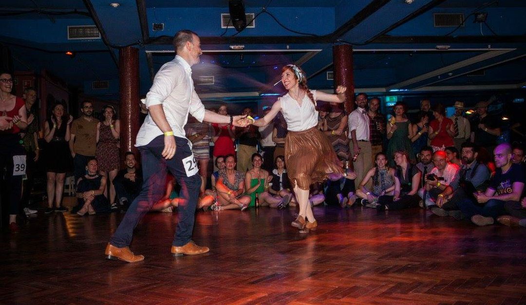 Una pareja de participantes en la J&J del III Lindy Exchange. Foto: David Federico