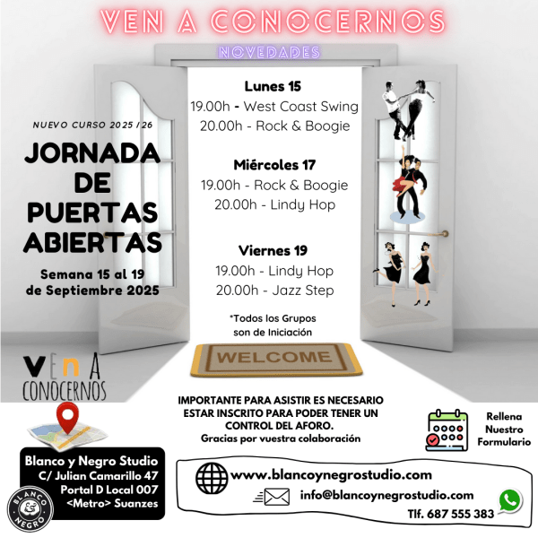 Jornada de Puertas Abiertas en Blanco y Negro Studio; Rellena Nuestro Formulario Jornada de Puertas Abiertas en Blanco y Negro Studio; Rellena Nuestro Formulario
