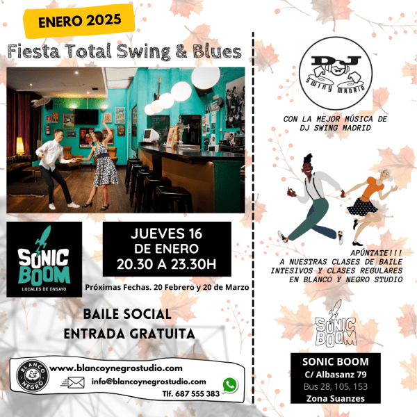 Academias, Clases y Eventos de Swing, Lindy Hop, Jazz Step, Rock & Roll y West Coast Swing en Madrid (Spain)